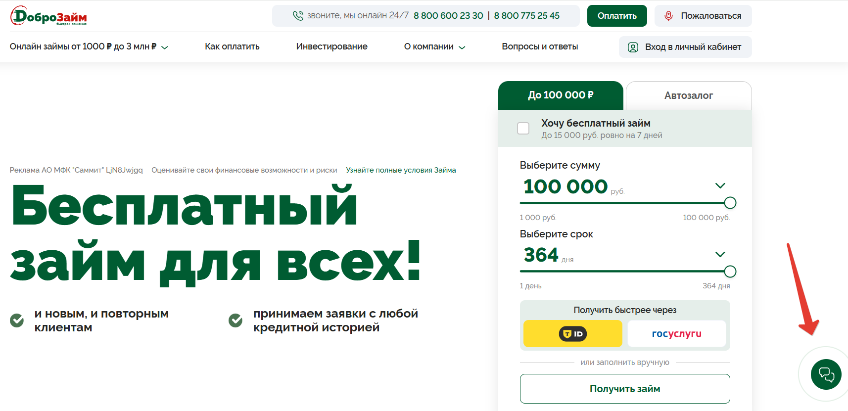 Чат с ДоброЗайм