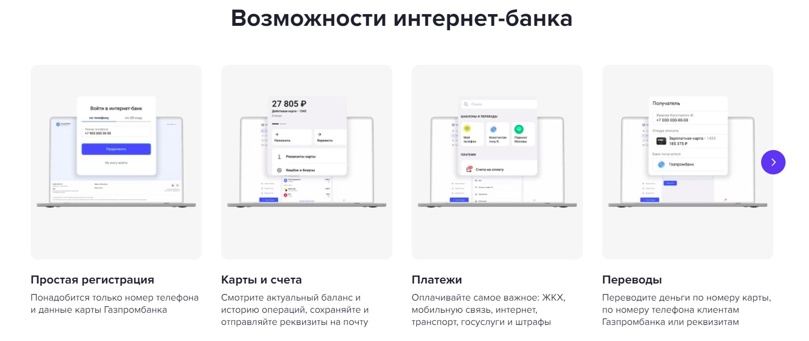 Интернет-банк Газпромбанка