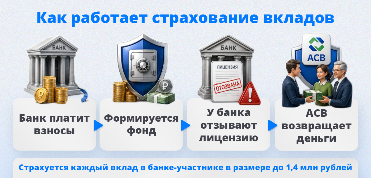 Схема работы системы страхования вкладов в РФ