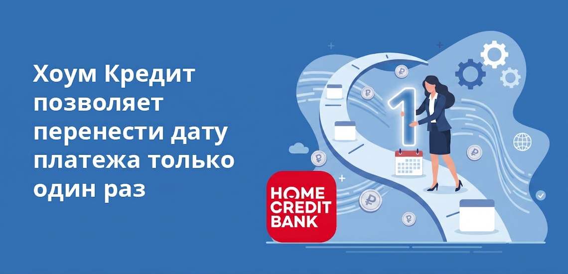 Хоум Кредит позволяет перенести дату платежа только один раз