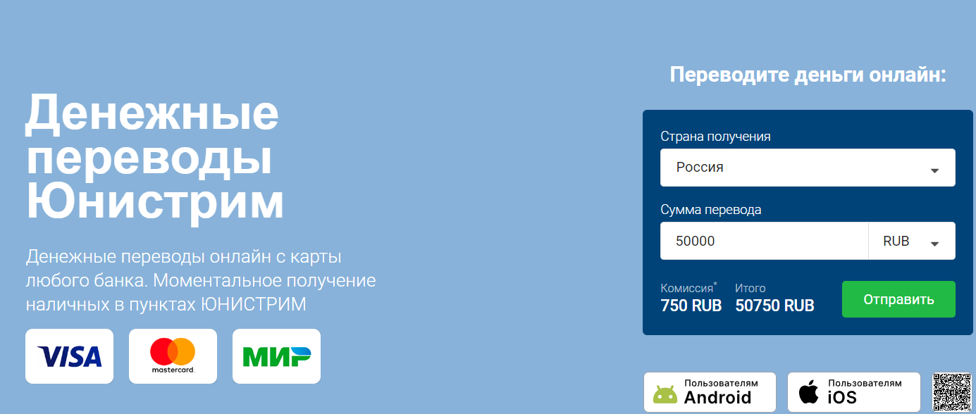 Денежные переводы по России