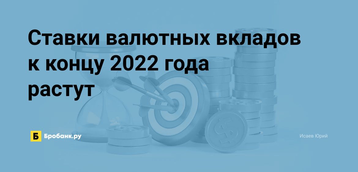 Ставки валютных вкладов к концу 2022 года растут | Бробанк.ру