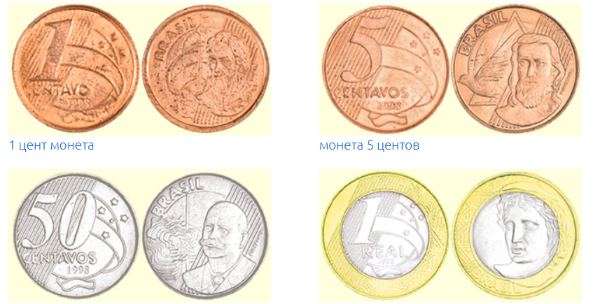 монеты бразилии