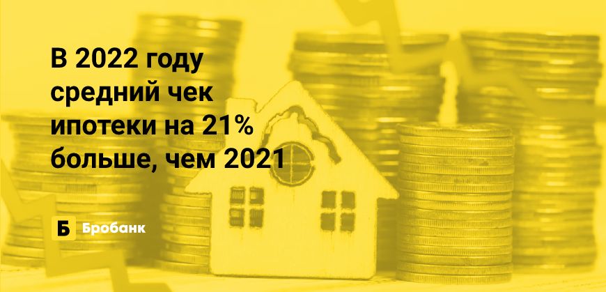 Средний чек ипотеки в 2022 году превысил 3,5 млн рублей | Бробанк.ру