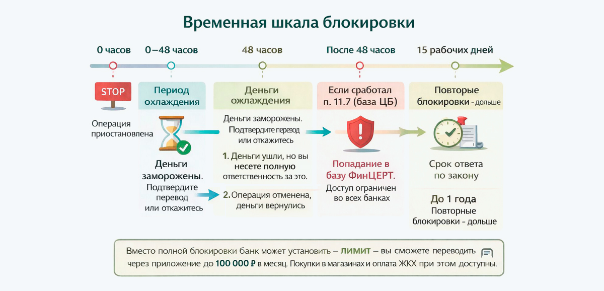 Сроки блокировки по 161-ФЗ
