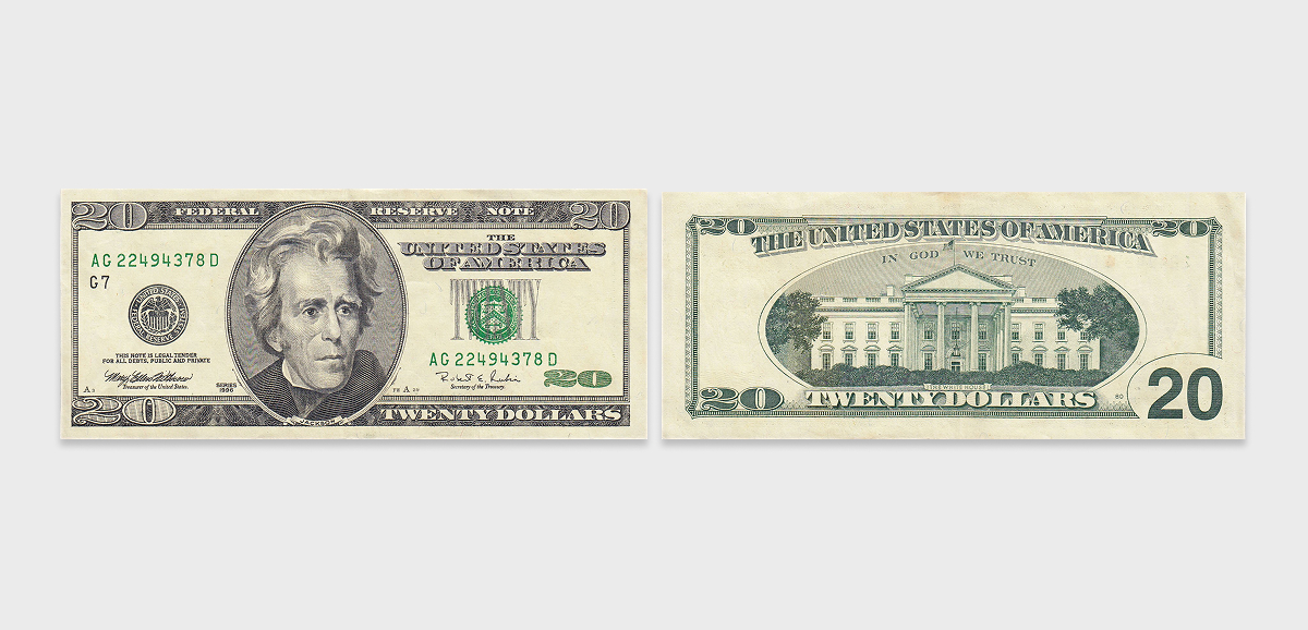 20 долларов старого образца