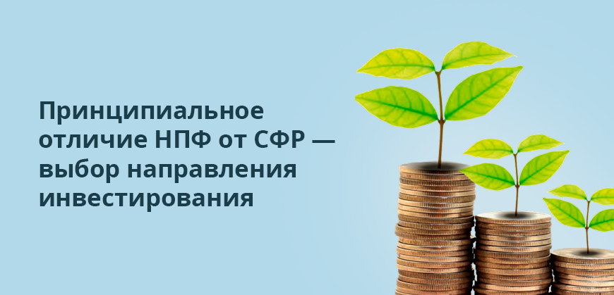 Принципиальное отличие НПФ от СФР — выбор направления инвестирования