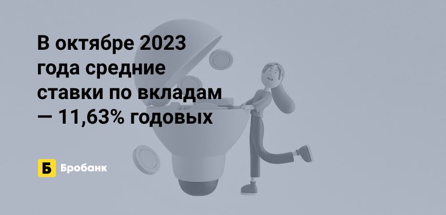 За три квартала 2023 года ставки по вкладам выросли на 44% | Бробанк.ру