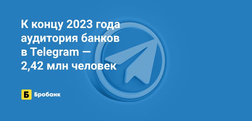 За 2023 год аудитория банков в Telegram выросла на 20,41% | Бробанк.ру