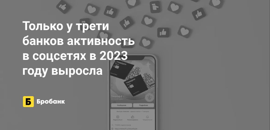 Активность банков в соцсетях в 2023 году сократилась | Бробанк.ру