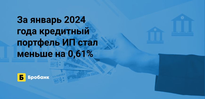 За январь 2024 года объем займов ИП сократился | Бробанк.ру