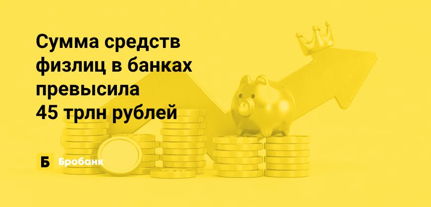 За февраль 2024 года вклады физлиц выросли на 2,76% | Бробанк.ру