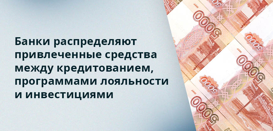 Банки распределяют привлеченные средства между кредитованием, программами лояльности и инвестициями