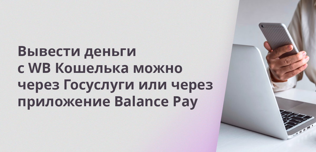 Вывести деньги с WB Кошелька можно через Госуслуги или через приложение Balance Pay