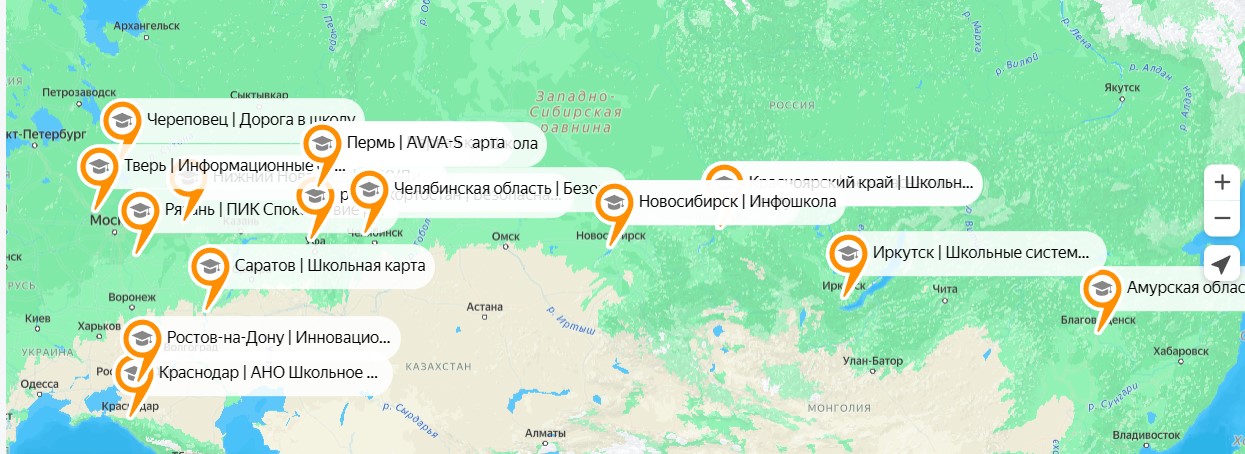 Регионы, где Т-Банк выпускает школьные детские карты