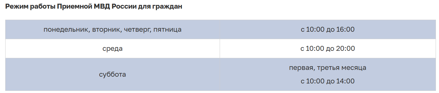 Приемная МВД