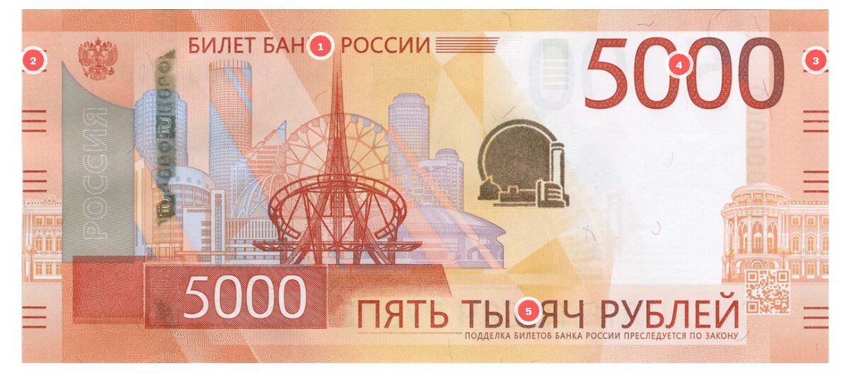 Проверка новой купюры 5000 на ощупь