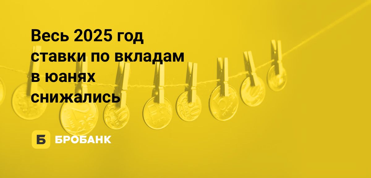 Ставки по вкладам в юанях в декабре 2025 года снизились | Бробанк.ру