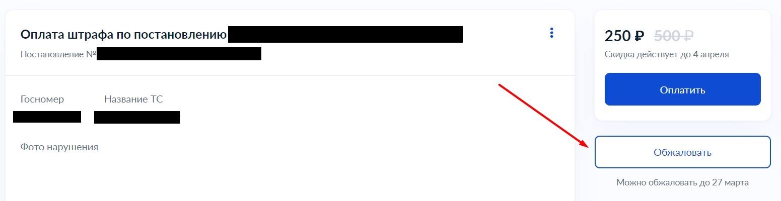 Обжаловать через Госуслуги
