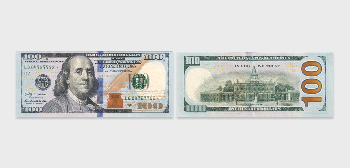 100 долларов нового образца