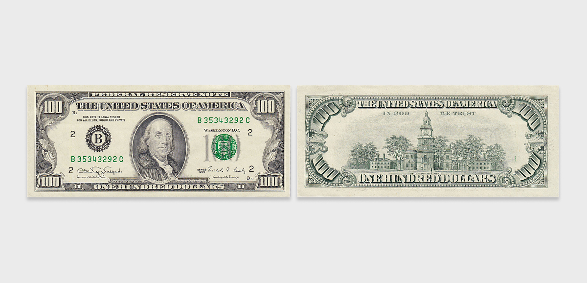 100 долларов старого образца