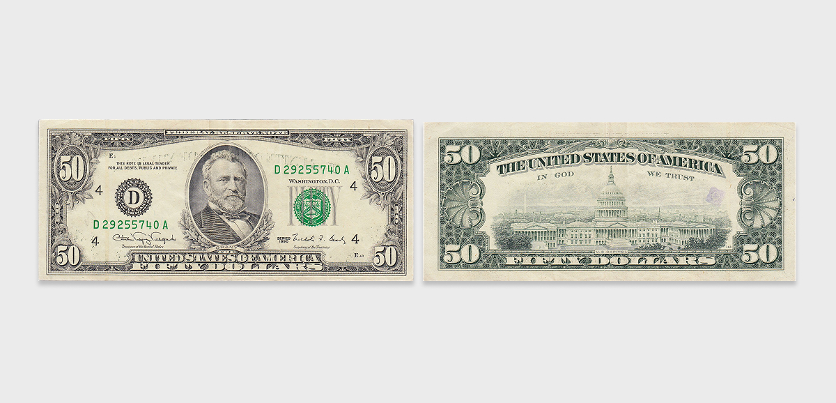 50 долларов старого образца