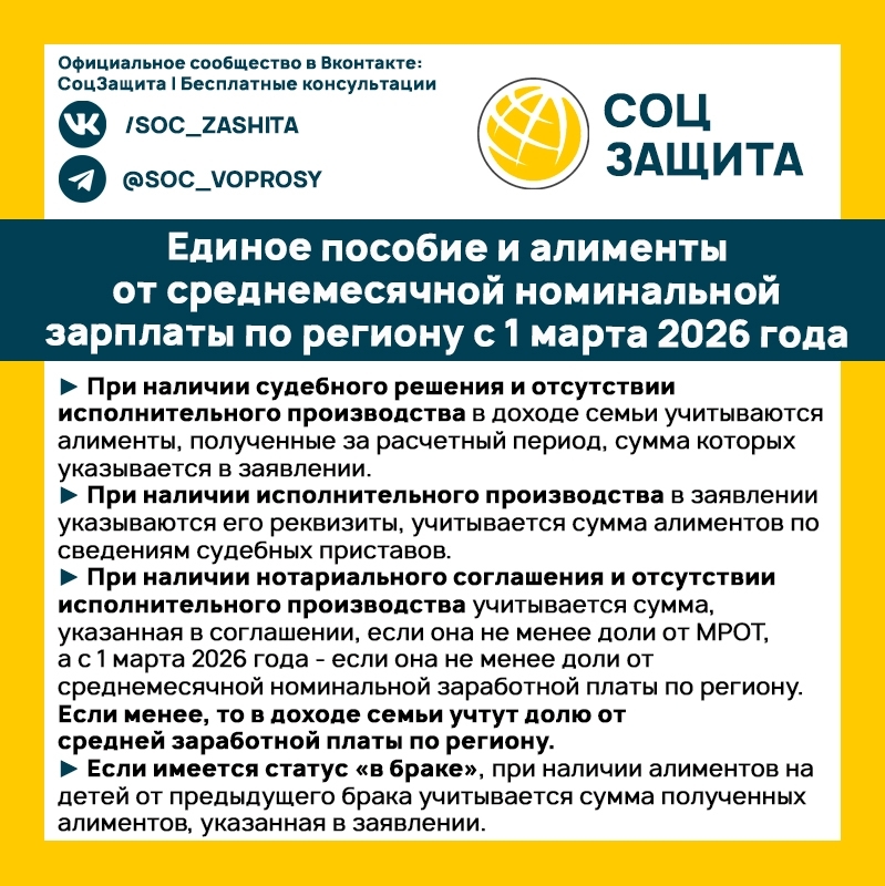 Алименты по соглашению для единого пособия