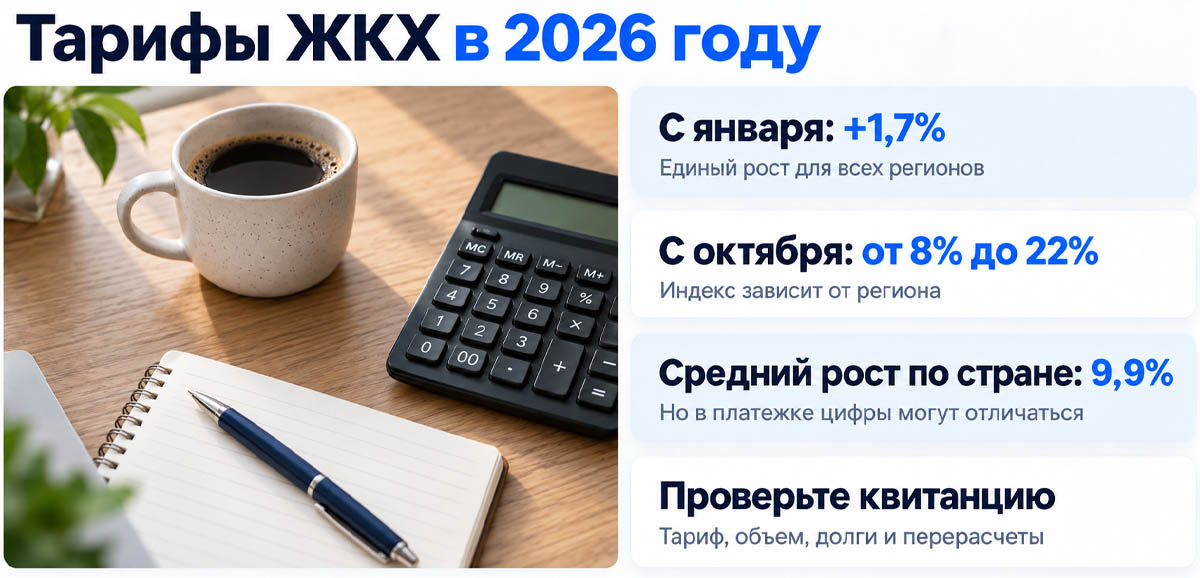 Главное о повышении тарифов ЖКХ с 1 октября 2026 года