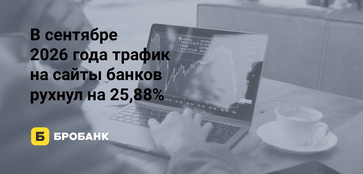 Впервые с начала 2025 года трафик на сайты банков в III квартале 2026 года составил менее 900 млн визитов | Бробанк.ру